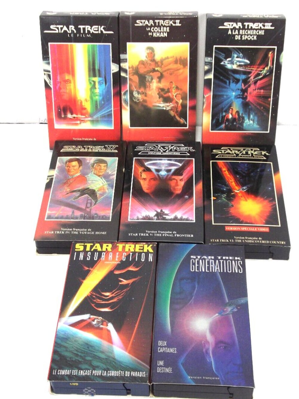 Star Trek - Collection 1 a 6 Insurrection Generations (VHS)(French) 8 films